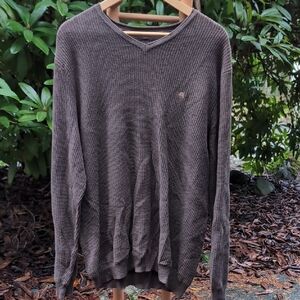Tommy Bahama Brown V-Neck Sweater 100% Cotton